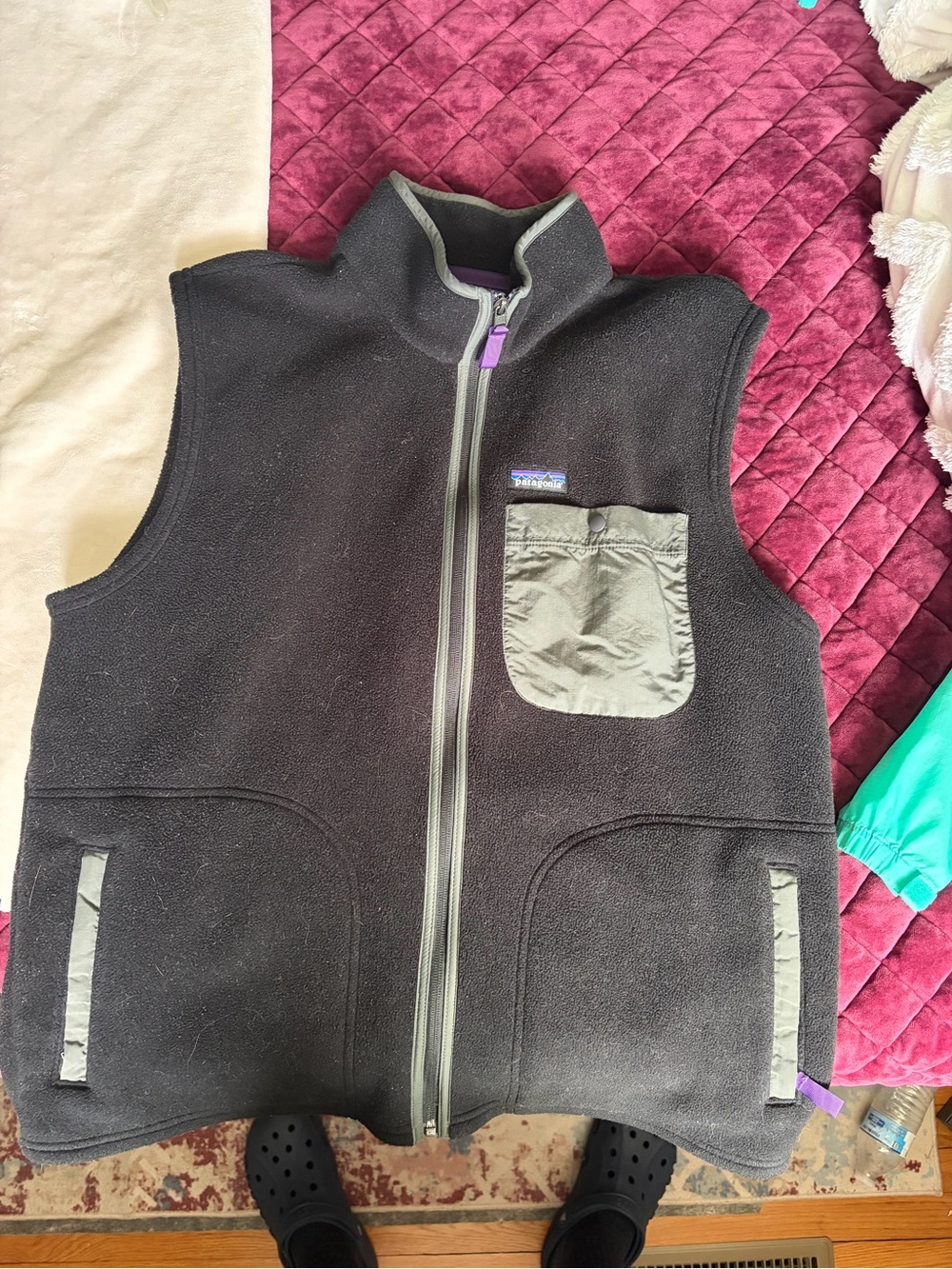 Patagonia Black synchilla vest M size